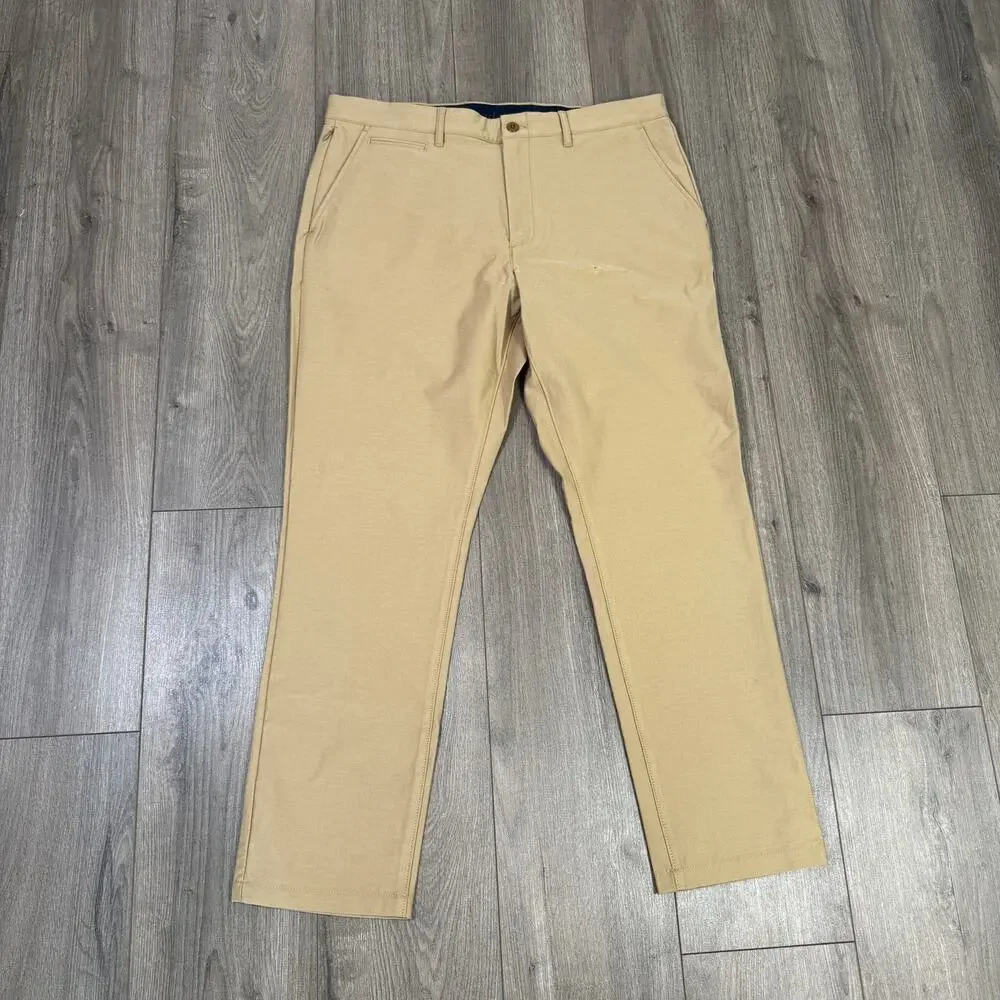 J.Crew Performance 1040 Athletic Tapered-Fit Tech Pants Mens 35x30 Savannah Sand